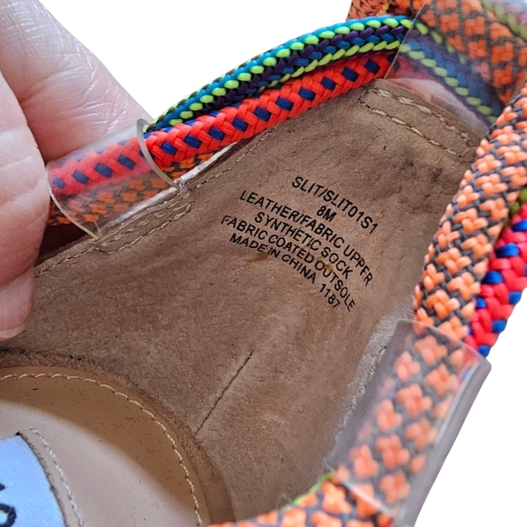 Steve Madden Womens Slit Tie Up Suede Evening Square Toe Colorful Heel Sandals - Picture 4 of 7